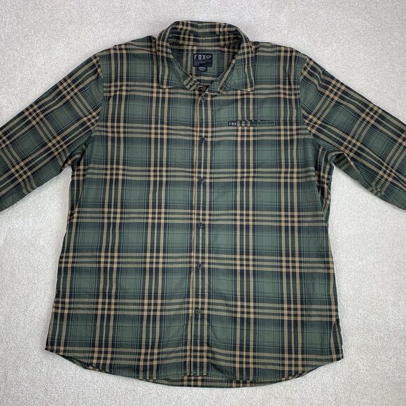 Fox Heritage Forged Plaid Long Sleeve Button Down Men’s Size XXL - Picture 3 of 14